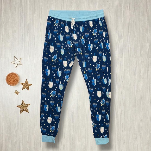 Little Sleepies | Women's Hanukkah Dreidel Bamboo Pajama Pants Size Small - Picture 1 of 6